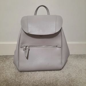 Zara Basic light gray faux leather backpack